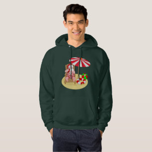 xmas strand santa claus mannen overdekt sweatshirt