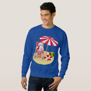 xmas strand santa claus mannen sweatshirt
