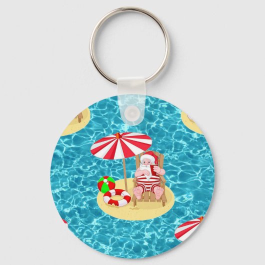 xmas strand santa claus sleutelhanger (Voorkant)