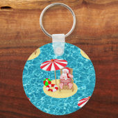xmas strand santa claus sleutelhanger (Voorkant)