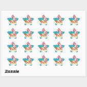 xmas strand santa claus ster sticker (Vel)