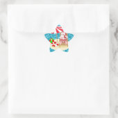 xmas strand santa claus ster sticker (Tas)