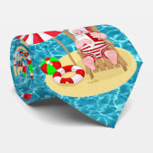 xmas strand santa claus stropdas (Opgerold)