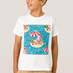 xmas strand santa claus t-shirt
