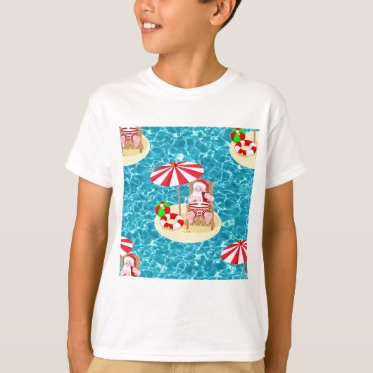 xmas strand santa claus t-shirt (Voorkant)