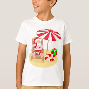 xmas strand santa claus t-shirt