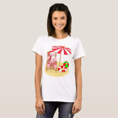 xmas strand santa claus t-shirt (Voorkant volledig)