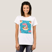 xmas strand santa claus t-shirt (Voorkant volledig)
