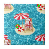 xmas strand santa claus tegeltje (Voorkant)