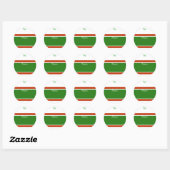 Xmas Stripe Holiday Gift Label Stickers (Vel)