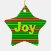 Xmas Stripe Keramisch Ornament (Voorkant)