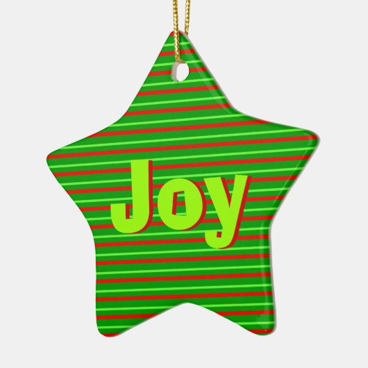 Xmas Stripe Keramisch Ornament (Links)