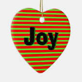 Xmas Stripe Keramisch Ornament (Rechts)