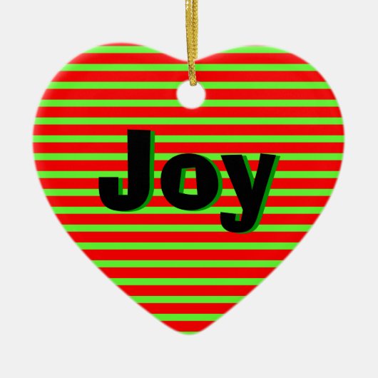 Xmas Stripe Keramisch Ornament (Voorkant)