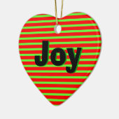 Xmas Stripe Keramisch Ornament (Links)