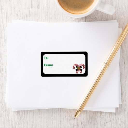 Xmas Sugar Skull Candy Canes Etiket (Insitu)