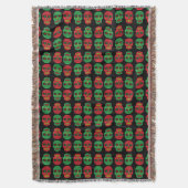 Xmas Sugar Skulls Deken (Voorkant Verticaal)