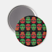 Xmas Sugar Skulls Magneet (Voorkant / Achterkant)