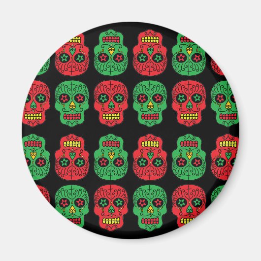 Xmas Sugar Skulls Magneet (Voorkant)