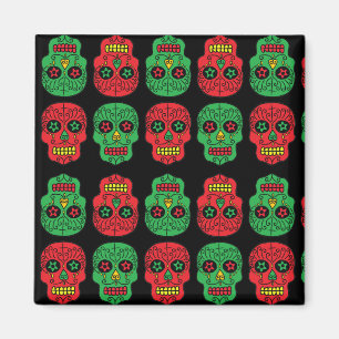 Xmas Sugar Skulls Magneet