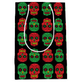 Xmas Sugar Skulls Medium Cadeauzakje (Voorkant)