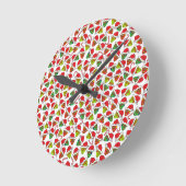 Xmas Sugar Skulls Ronde Klok (Hoek)