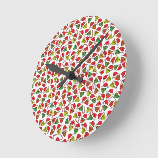 Xmas Sugar Skulls Ronde Klok (Hoek)