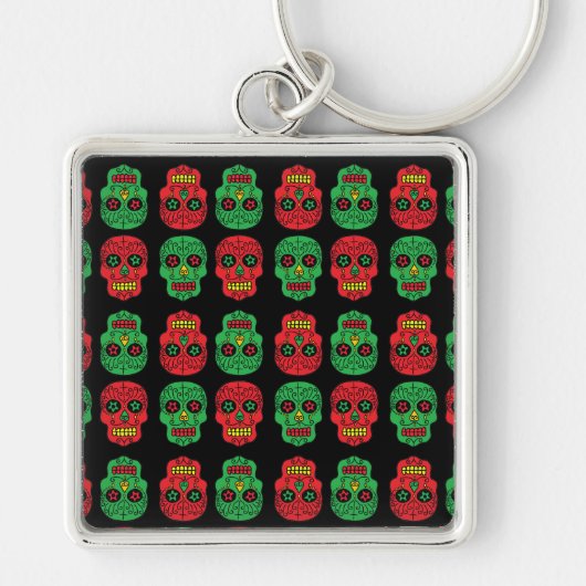Xmas Sugar Skulls Sleutelhanger (Voorkant)