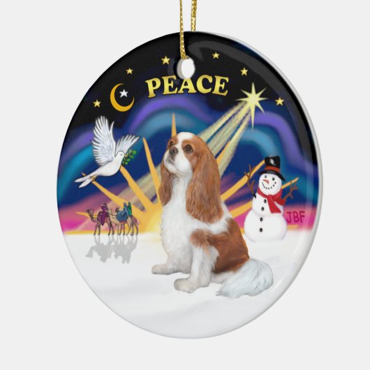 Xmas Sunrise - Blenheim Cavalier (F) Keramisch Ornament (Links)