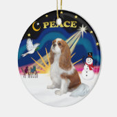 Xmas Sunrise - Blenheim Cavalier Keramisch Ornament (Links)
