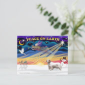 Xmas Sunrise - Clumber Spaniel Feestdagenkaart (Staand voorkant)