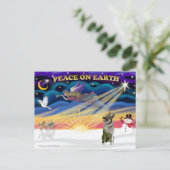 Xmas Sunrise - Noorse Elandhond Feestdagenkaart (Staand voorkant)