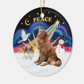 Xmas Sunrise - Nova Scotia hond Keramisch Ornament (Links)