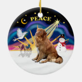Xmas Sunrise - Nova Scotia hond Keramisch Ornament (Achterkant)
