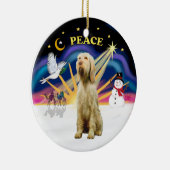 Xmas Sunrise - Spinone Italiano (tarwe) Keramisch Ornament (Rechts)