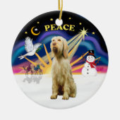 Xmas Sunrise - Spinone Italiano (tarwe) Keramisch Ornament (Voorkant)