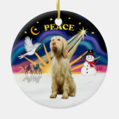Xmas Sunrise - Spinone Italiano (tarwe) Keramisch Ornament (Achterkant)