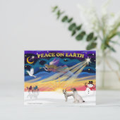 Xmas Sunrise - Twee Jack Russell Terriers Feestdagenkaart (Staand voorkant)