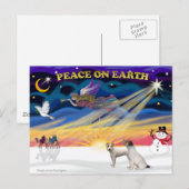 Xmas Sunrise - Twee Jack Russell Terriers Feestdagenkaart (Voorkant / Achterkant)