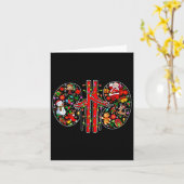 Xmas symbolen Santa Elf Nieren Vorm Dialyse Tech Kaart (Gele Bloem)