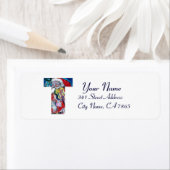 XMAS T LETTER/SANTA CLAUS MET VIOLIN MONOGRAM ETIKET (Insitu)