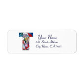 XMAS T LETTER/SANTA CLAUS MET VIOLIN MONOGRAM ETIKET (Voorkant)