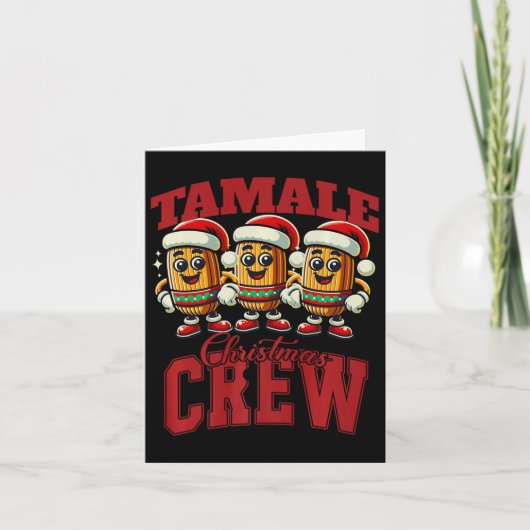 Xmas Tamale Eten Grappig Mexicaanse Kerst Tamale M Kaart (Voorkant)