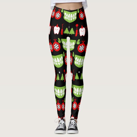 Xmas Tandarts Cadeaus Leggings (Voorkant)