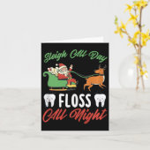 Xmas Tandarts Vakantie Tandheelkundige Kantoor Gra Kaart (Gele Bloem)