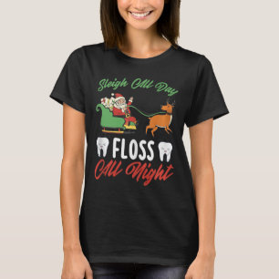 Xmas Tandarts Vakantie Tandheelkundige Kantoor Gra T-shirt