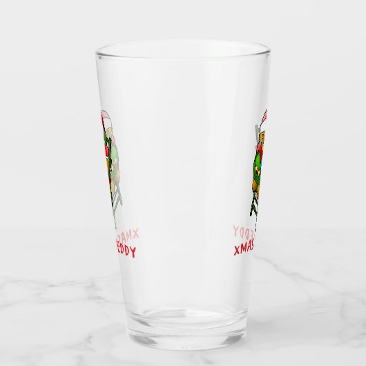 Xmas Teddy Bear Glas (Links)