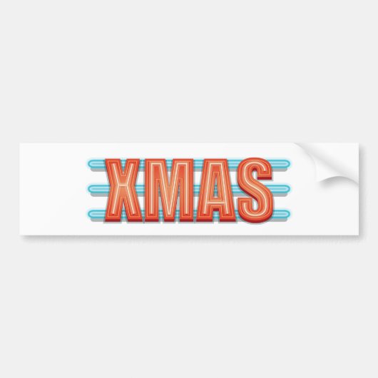 XMAS-teken Bumpersticker (Voorkant)