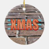 XMAS-teken Keramisch Ornament (Achterkant)