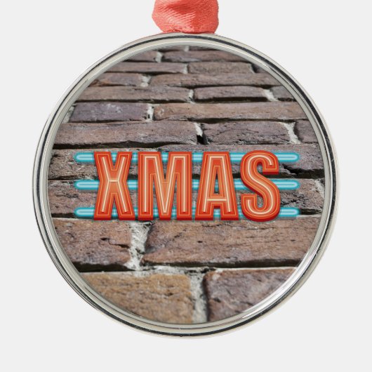 XMAS-teken Metalen Ornament (Voorkant)